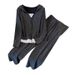 Women's Clothing Age Reducing Two Piece Tops High Waist Design Wide Leg Pants Two Piece Set_ecoleips.com