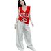 Women's Sleeveless Vest Set American Fashion Loose T-Shirt And Wide Leg Pants Casual Stylish Two Piece Set For Summer_ecoleips.com