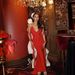 2024 European And American Women's Summer Sexy V-Neck Backless Slim Strap Mermaid Evening Dress Hot Girl_ecoleips.com