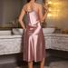 Cross-border Dannylin Women's Summer Ice Simple Sexy Silk Camisole Nightgown, Fashionable And Breathable Home Wear_ecoleips.com