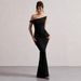 Women's Clothing Sexy One Shoulder Oblique Shoulder Slim Hip Wrapped Solid Color Dress For Women_ecoleips.com