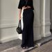 Aria Basics Aria Basics European And American Autumn Winter Long Half Solid Color Bodycon Skirt Women High Waist Tight_ecoleips.com