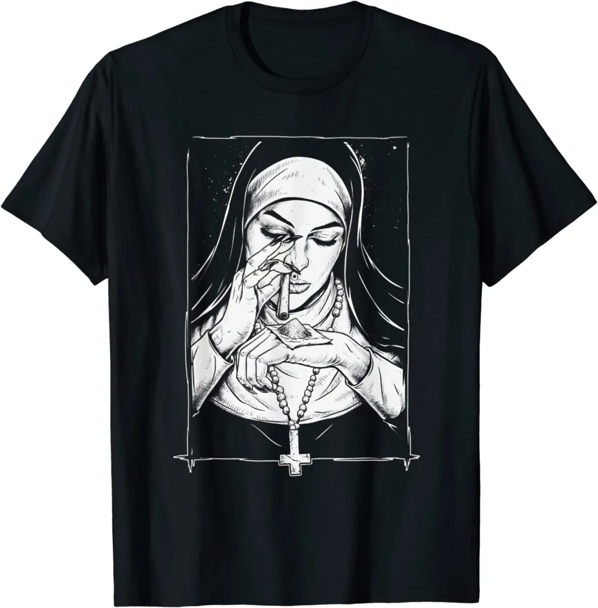 Women's T-Shirts NEW LIMITED Funny Unholy Nun T-Shirt - MADE IN USA_ecoleips.com