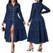Women’s Clothing Simple And Elegant Cardigan Long Sleeved Long Denim Dress Source_ecoleips.com