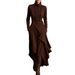 2026 European Size Women's Clothing Independent Site Spring And Autumn Solid Color Long-sleeve Cross-over_ecoleips.com