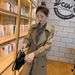 Windbrakr For Womn, Mid-Lngth, 2025 Nw Fashion, Autumn High-End Fl, Elgant Slimming Ovr-th-Kn Coat, Plus_ecoleips.com