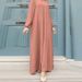 Women's Clothing Casual Solid Color Stitching Elastic Cuffs Ladies Dress Long Skirt_ecoleips.com