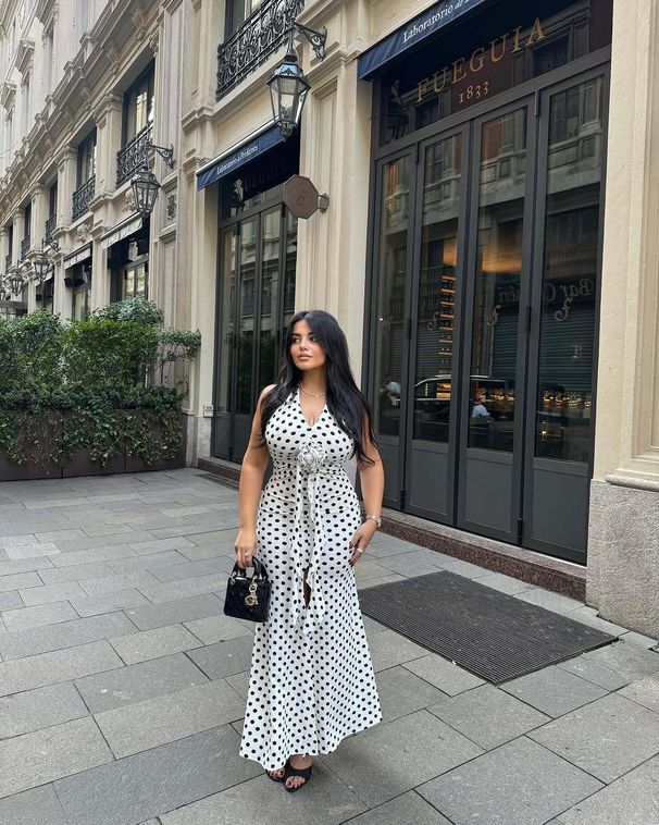 Summer Women's Elegant Polka Dot Sleeveless Slim Fit Fishtail Long Dress New Clothing_ecoleips.com