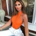 2025 Summer New Foreign Trade European And American Women's Slim Fit Tank Top Sexy Halter Neck Sleeveless High-Slit_ecoleips.com