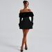 European American Style Women's Clothing 2025 Autumn Winter New Fashion Elegant Off-shoulder Slim-fit Evening Dress With_ecoleips.com