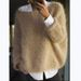 Women's Oversized Knit Sweater – Soft Acrylic Blend Crewneck Pullover (S-XXL, Ice Cream Pastels, Dropped Shoulder, Streetwear Essential)_ecoleips.com