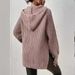 Women's Clothing Cozy Oversized Hooded Sweater Women's Casual Knit Pullover For Streetwear & Layering_ecoleips.com