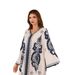 Muslim Dress Women "Elegant V-Neck Flared Sleeve Abaya – Traditional Middle Eastern Robe With Rhinestone Embellishments (M-XXL)"_ecoleips.com