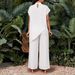 2026 European And American Casual Half-Turtleneck Vest Short-Sleeve Irregular Hem Straight Wide-Leg_ecoleips.com