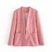 Cross-border Wholesale European And American Women's New Solid Color Blazer Jacket For Autumn A8GS66075A British Style_ecoleips.com