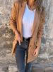 2024 Cross-Border Independent Station New Fashion Suede Lapel Long Coat S0548_ecoleips.com