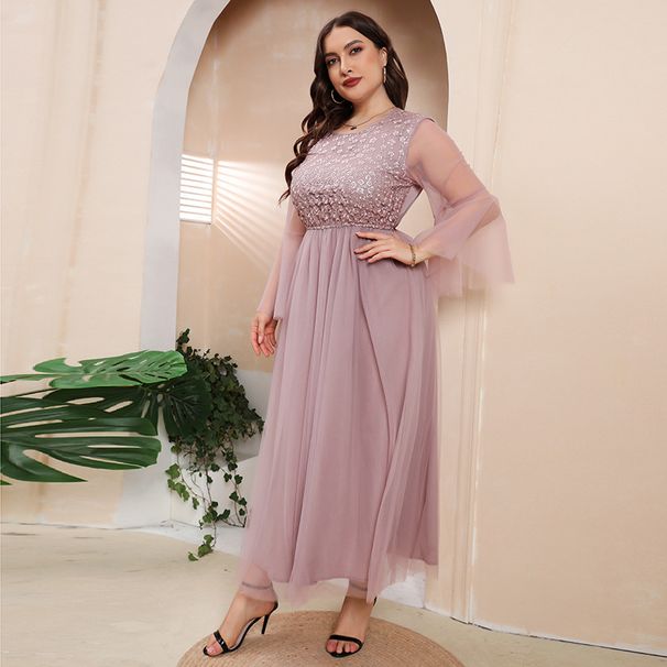 Women's Clothing Mesh Embroidered Banquet Party Long Dress 200 Pounds To Wear_ecoleips.com