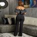 Women's clothing Wish Hot Sale Sexy Tight One-line Collar Ruffled Lace Jumpsuit_ecoleips.com