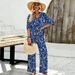 Women's Bohemian Resort Style Printed Shirt And Pants Set Casual Spring Summer Fashion_ecoleips.com