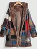 Winter Women's Cotton Linen Hooded Sweatshirt Warm Plush Coat Printed Design Casual Fashion Normcore/Minimalist_ecoleips.com
