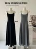 Summer New Plus Size Loose Strap Dress Over Knee Length Vest Dress Versatile Inner And Outer Wear Casual Elegant A-Line Skirt_ecoleips.com