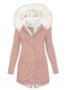 Winter Zip-Up Hooded Coat With Faux Fur Trim, Long Parka Jacket For Women & Men, Warm Polyester Cotton Filling, Multiple Colors & Sizes_ecoleips.com