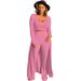 High-Stretch Ribbed 3-Piece Womens Lounge Set Casual Sportswear Multiple Colors Plus Size_ecoleips.com