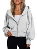 Women's Clothing Fashion Queen Hoodie Women Full Zip Cropped Sweatshirt Jacket Casual Comfort Gym Tops_ecoleips.com