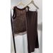Summer Outfit Unique Beautiful Little Coffee Color Acetate Satin Two-Piece Set For Women 2025 New Model_ecoleips.com