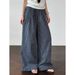 Korean Style Vertical Striped Wide Leg Pants For Women - High Waist Loose Fit Long Trousers, Summer Cotton Lazy Casual Pants_ecoleips.com