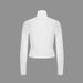 AE041 Spring New Arrival: Sophisticated And Elegant Solid Color Stand Collar Slim Fit Waist-Cinching Long Sleeve T-Shirt_ecoleips.com
