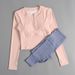 Half Zipper With Chest Pad Yoga Suit Women's Slim Fit Fitness Clothes Sports Pilates Long Sleeved Top_ecoleips.com