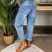 Women's Clothing Straight Button Stitching Ripped Jeans For Women_ecoleips.com