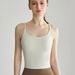 European And American Style Nude-feel Thin-strap U-neck Sports Bra For Women, One-piece Backless Fitness Tank Top,_ecoleips.com