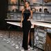 Verve CY 901565 New Sexy Sleeveless Split Rhinestone Long Dress Evening Gown For Women_ecoleips.com