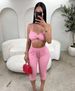 Women's Clothing Polka Dot Print Camisole Top And Hip Lifting 7/8 Pants Set Trendy Summer American Sexy_ecoleips.com