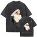 Harajuku Vintage Clothing Vintage Washed Rosalia Lux Tour 2025 T Shirt Harajuku Aesthetic Oversized T-shirts Unisex_ecoleips.com