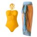 Women's Clothing Solid Color Swimsuit Sexy Swimsuit One Piece Two Piece Suit_ecoleips.com