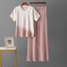 Women's Clothing Round Neck Gradient Knitted Suit Loose Stylish Sweater Temperament Top Casual Sports Wide Leg Pants_ecoleips.com