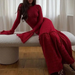 Winter Slim Maxi Dress Elegant Long Knitted Ruffle Dress Women Sexy 2025 Autumn Retro Flared Sleeve Hollow Evening Party Dresses_ecoleips.com