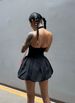Naked Sports Dress With Chest Pad, Women's Anti-light Backing, Tennis Skirt, Breathable_ecoleips.com