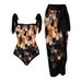 Printed One-Piece Swimsuit With Wrap Skirt – Stylish & Sun-Protective Swimwear For Women_ecoleips.com