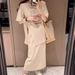 Women's Summer Fashion Set, Tummy Covering Slimming Skirt Two-Piece Set For Plus Size Women 1.0-150kg_ecoleips.com