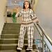 Plus Size African Style Two-Piece Set Long Sleeved Collared Printed Cardigan And Wide Leg Trousers American Style Women's Clothing_ecoleips.com
