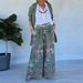 Women's Casual Floral Print Wide Leg Pants & Solid Color Blazer Set - Stylish Office Wear & Everyday Comfort_ecoleips.com
