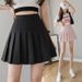 Women's Pleated Short Skirt JK Uniform Style Fashionable Midi Skirt Extended Length Safety Shorts Zipper Buttons All Seasons_ecoleips.com