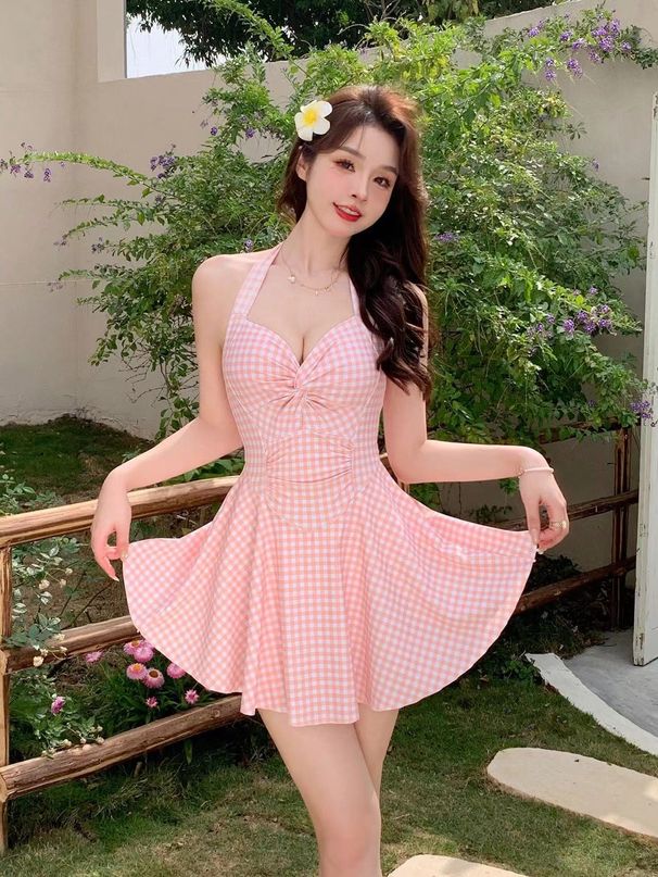 Women's Clothing Bikini Backless Skirt Style Beach Vacation Swimwear_ecoleips.com