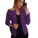 Elegant Long Sleeve Blazer With Button Cuffs For Women – Slim Fit Office Jacket, Versatile Styling, Plus Size Options_ecoleips.com