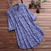 New Women's Cotton Linen Floral Print Shirt mid Length Loose Fit Top for Spring/Summer 2025_ecoleips.com