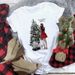 Merry Christmas Tree Santa Claus White Round Neck Plus Size Women's Fashion Short Sleeve T-Shirt_ecoleips.com